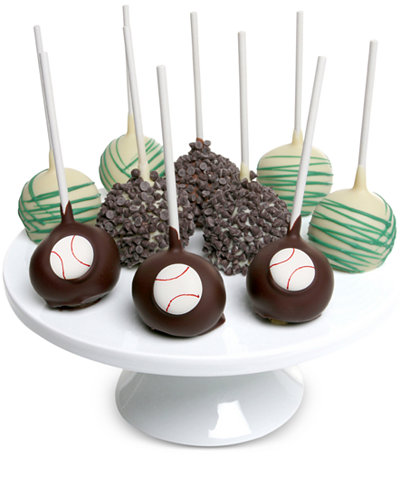 Golden Edibles® 10-Pc. Baseball Belgian Chocolate Dipped Cake Pops