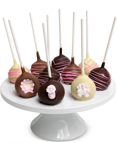 Chocolate Covered Company® 10-Pc. Baby Girl Belgian Chocolate Dipped Cake Pops