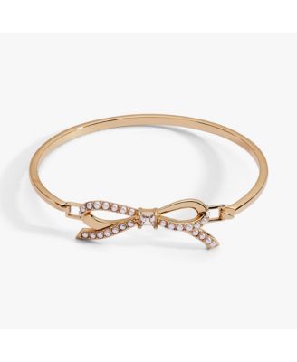 Bow Pearl Coquette Tension Bangle