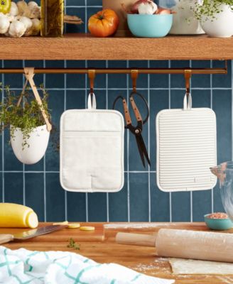 Ribbed Soft Silicone Pot Holder Set, 2 Piece