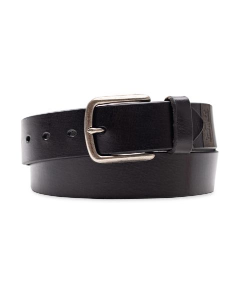 Мужской ремень Levi's Leather Belt, цвет: Чёрный