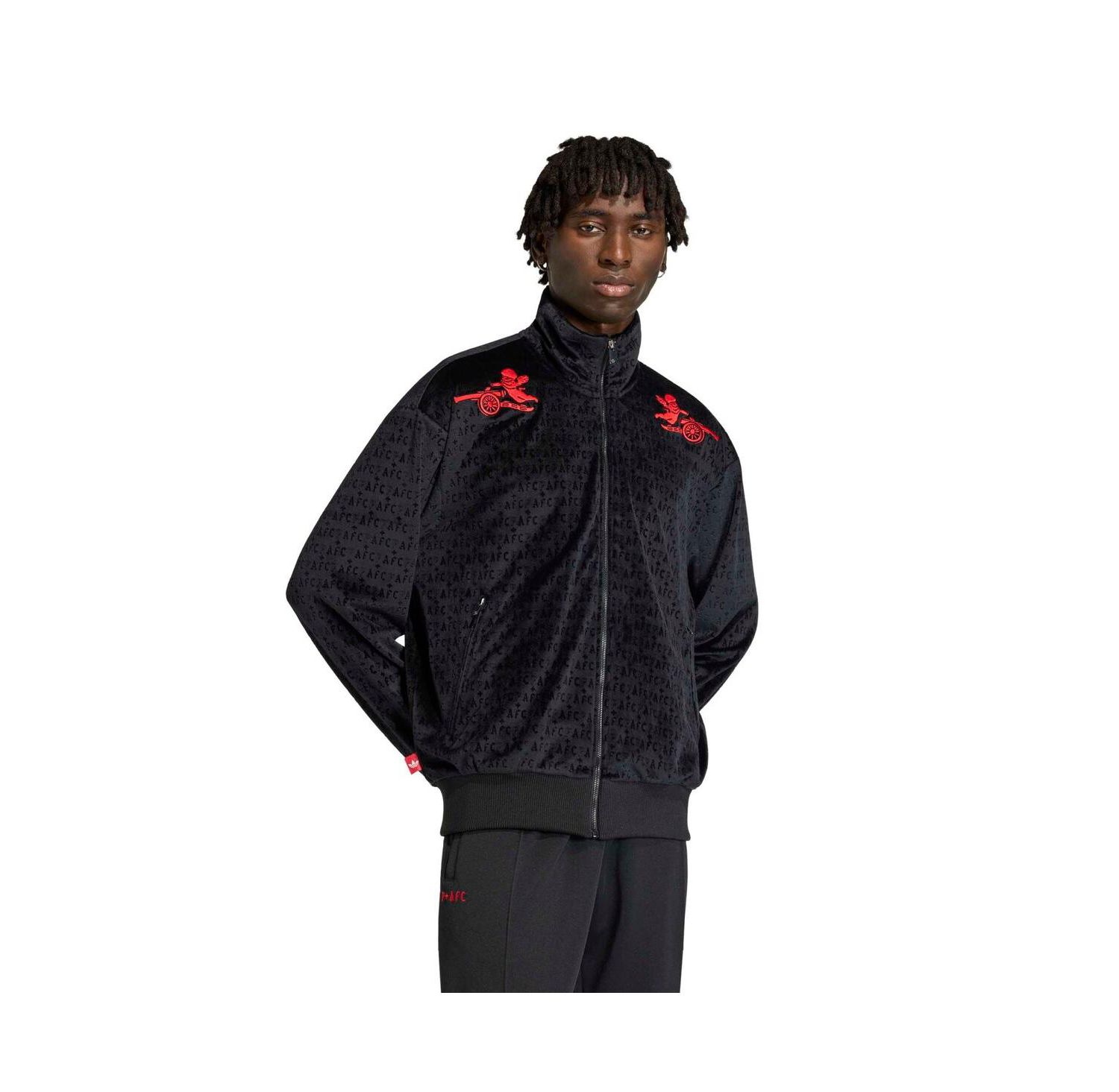 Men's Black Arsenal x Places Faces Full-Zip Track Jacket