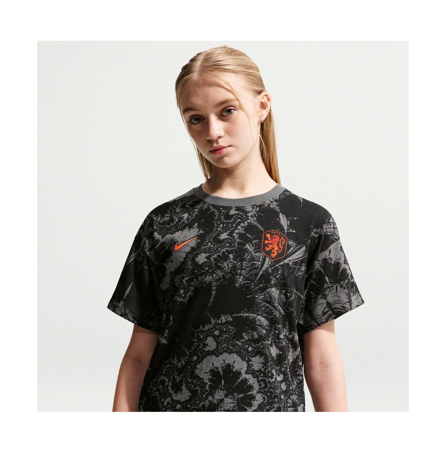 Детская футболка Nike Gray Netherlands National Team Allover Print — фото 3