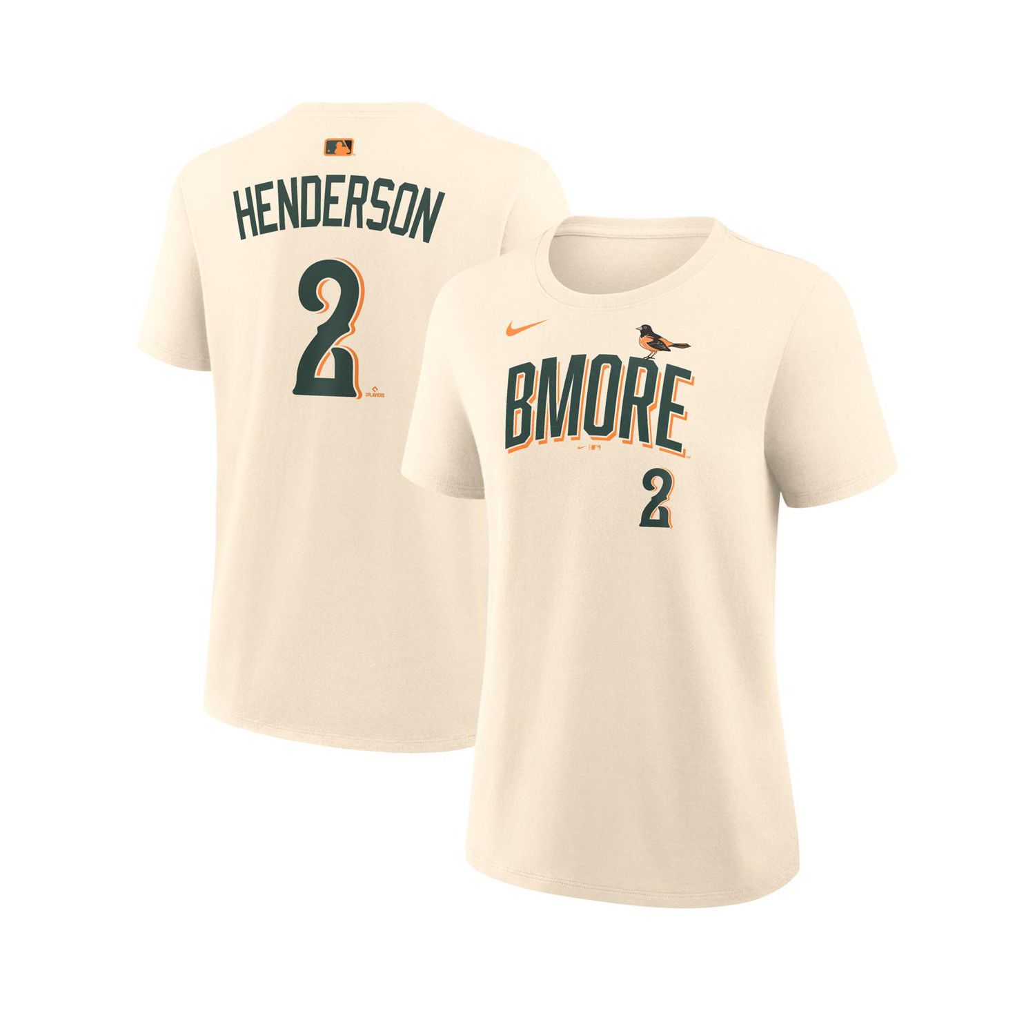 Women's Gunnar Henderson Cream Baltimore Orioles 2026 City Connect Name & Number T-Shirt