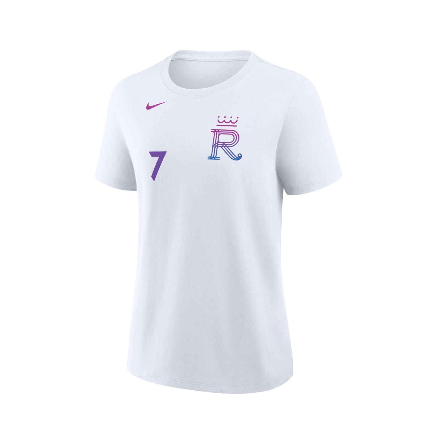 Женская футболка Nike Bobby Witt Jr. White Kansas City Royals 2026 City Connect Name & Number — фото 2