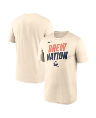 Men's Cream Milwaukee Brewers 2026 City Connect Team Phrase Script Dri-FIT T-Shirt