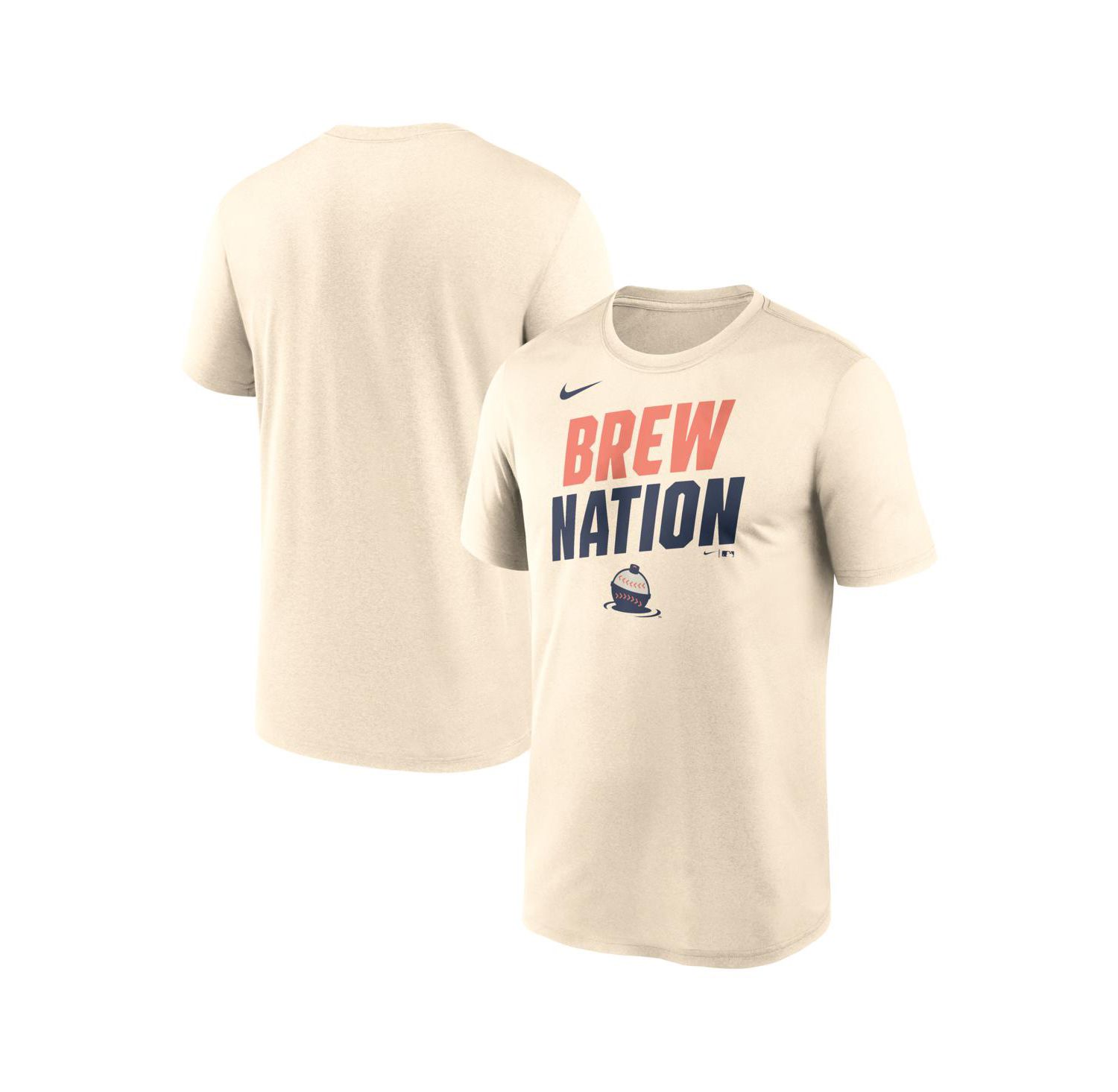 Men's Cream Milwaukee Brewers 2026 City Connect Team Phrase Script Dri-FIT T-Shirt
