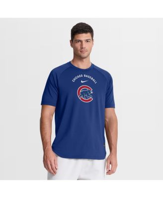 Men's Royal Chicago Cubs Authentic Collection Batting Practice Pre-Game Raglan Dri-FIT T-Shirt