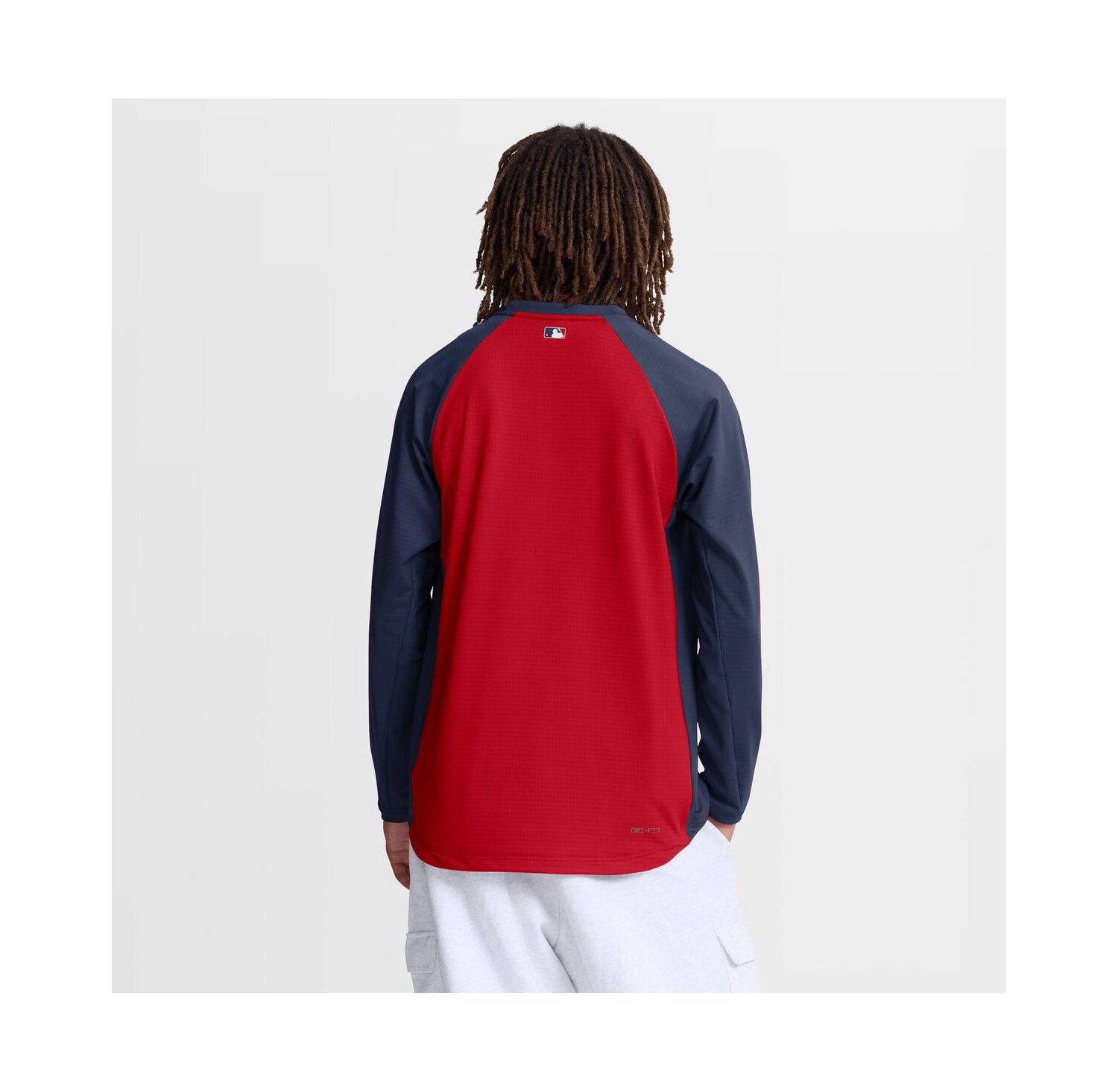 Men's Red Boston Red Sox Authentic Collection Raglan Dri-FIT Sweatshirt