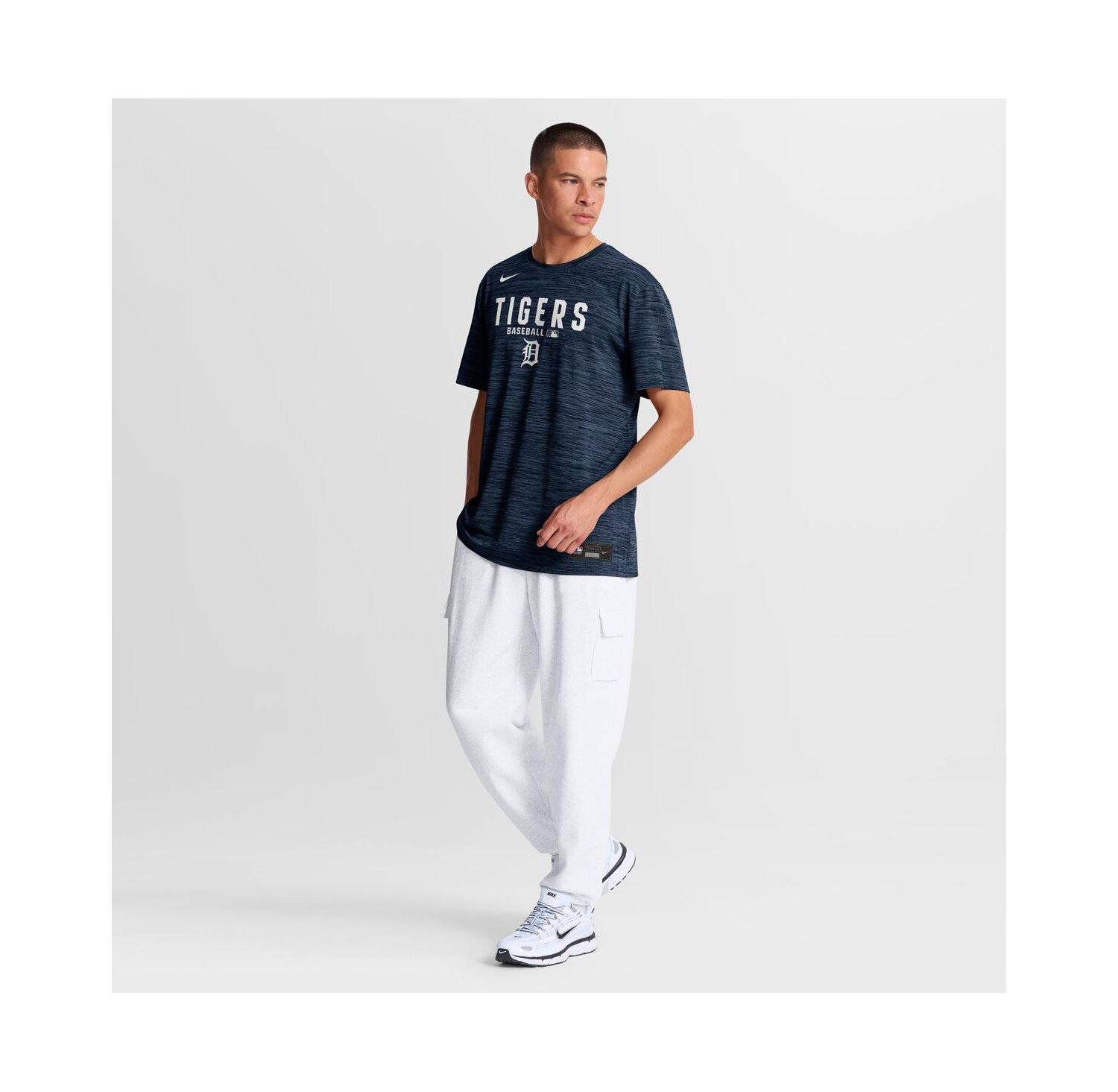 Men's Navy Detroit Tigers Authentic Collection Velocity Dri-FIT T-Shirt