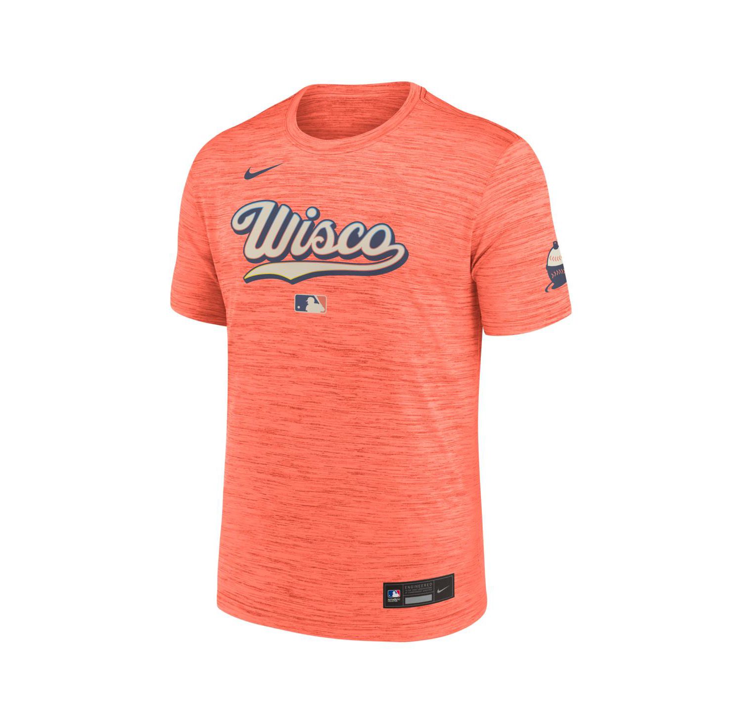 Men's Coral Milwaukee Brewers 2026 City Connect Authentic Collection Velocity Dri-FIT T-Shirt
