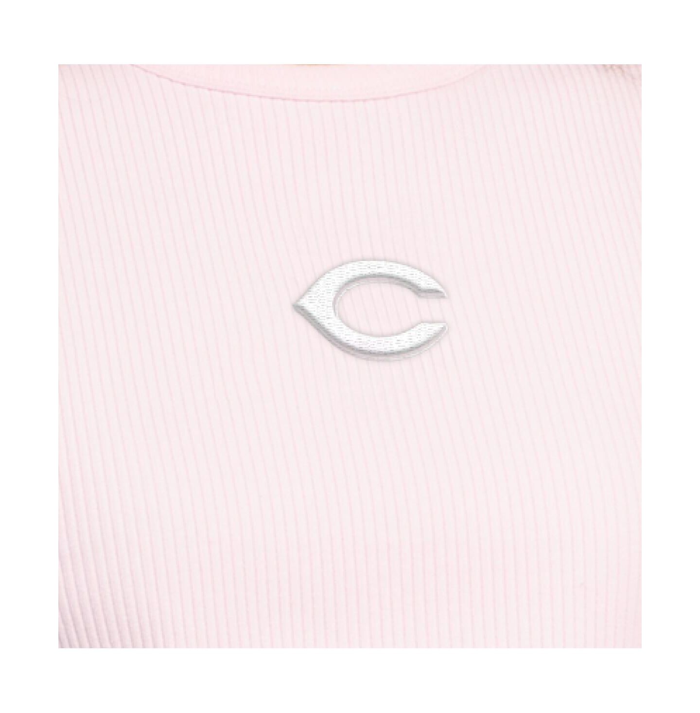 Женский топ Starter Light Pink Cincinnati Reds Pastels Ribbed — фото 3
