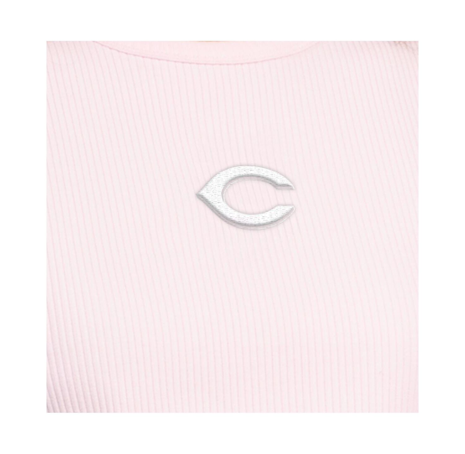Women's Light Pink Cincinnati Reds Pastels Ribbed Tank Top