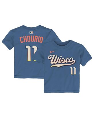Toddler Jackson Chourio Powder Blue Milwaukee Brewers 2026 City Connect Name & Number T-Shirt