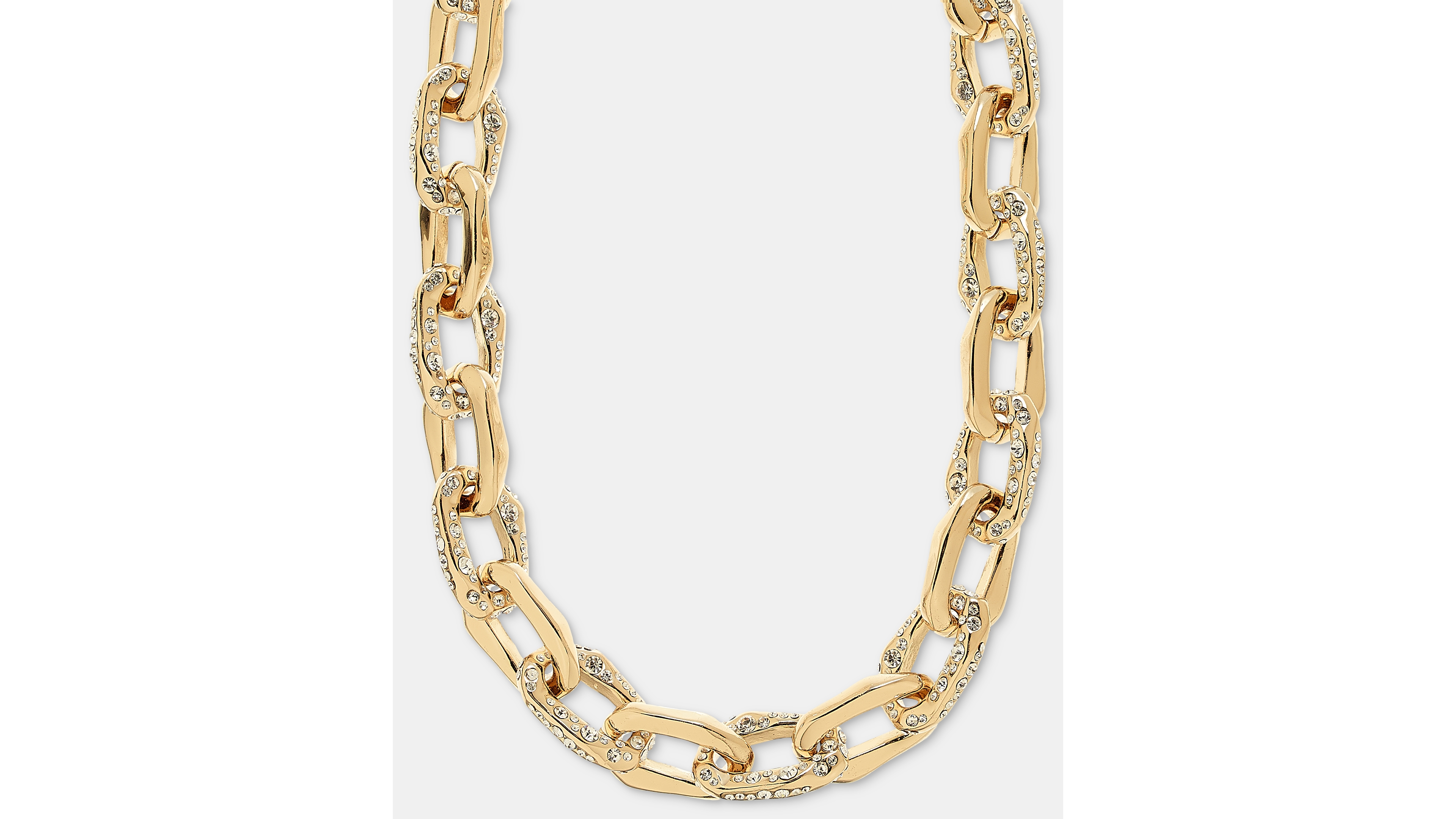 Givenchy Pave Link Collar Necklace, 16" + 3" extender