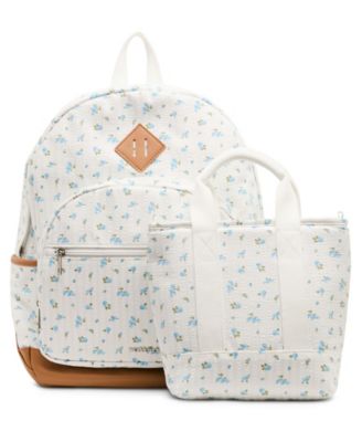 Lynxss Seersucker Dome Medium Backpack and Lunchbox Set