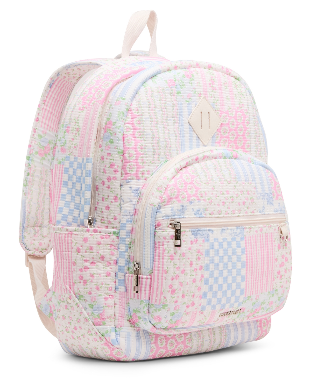 Madden Girl Lynxqc Quilted Cotton Dome Medium Backpack and Lunchbox Set