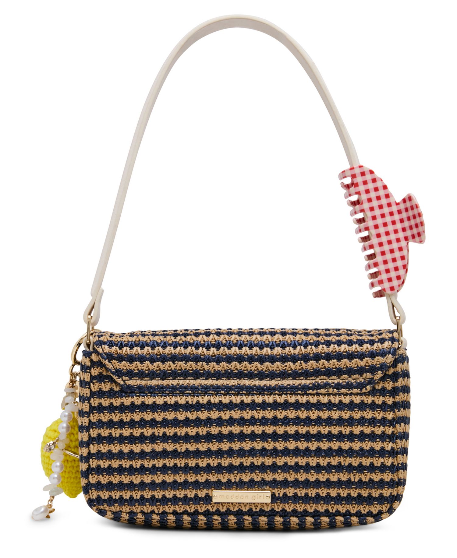 Alanna Straw Small Shoulder Handbag