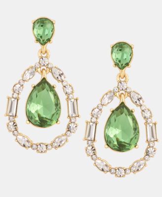 Crystal Pear-Shape Orbital Drop Earrings