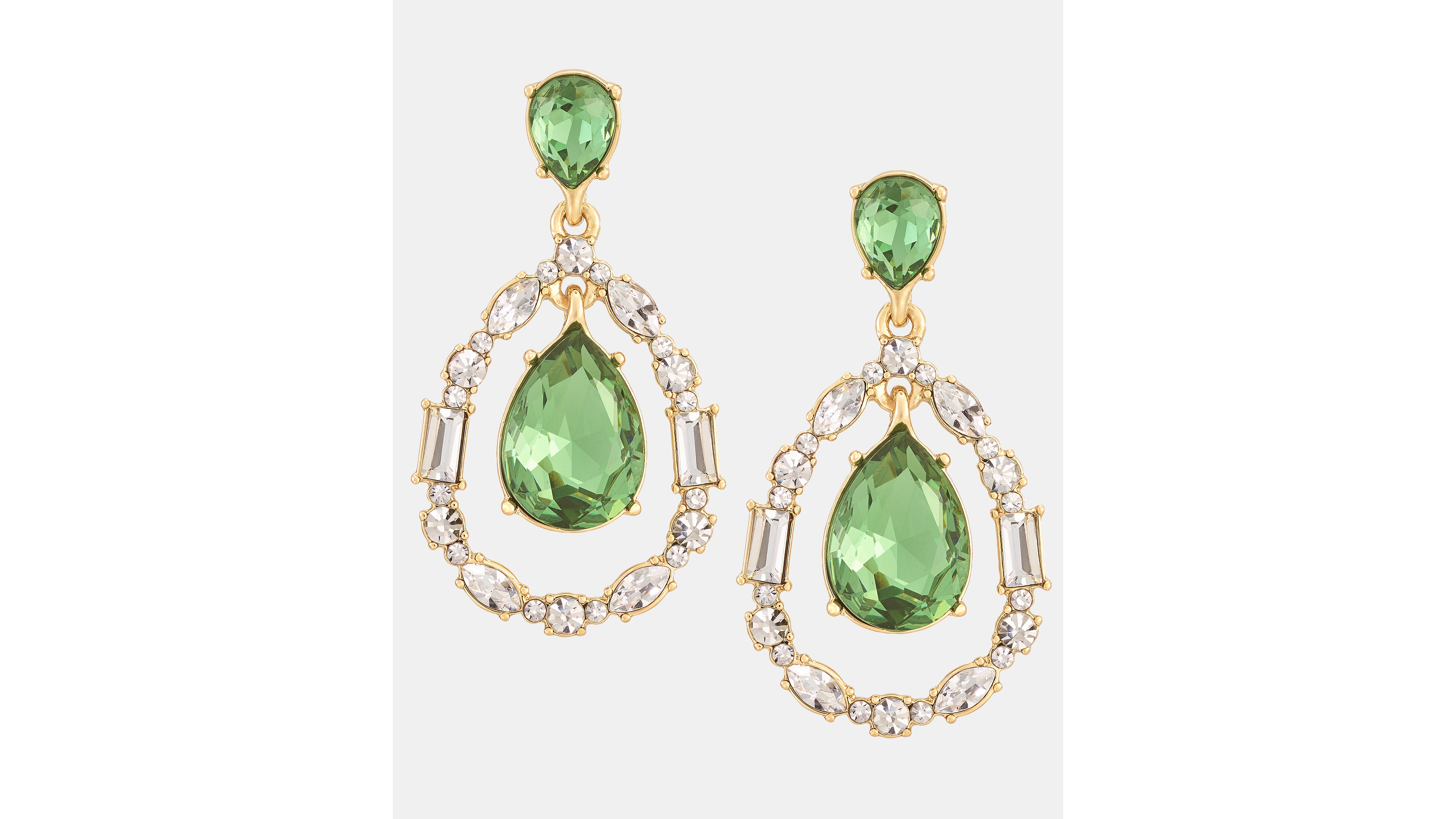 Givenchy Crystal Pear-Shape Orbital Drop Earrings