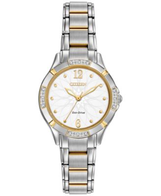 Citizen - Women's Eco-Drive Diamond Accent Two-Tone Stainless Steel Bracelet Watch 30mm EM0454-52A