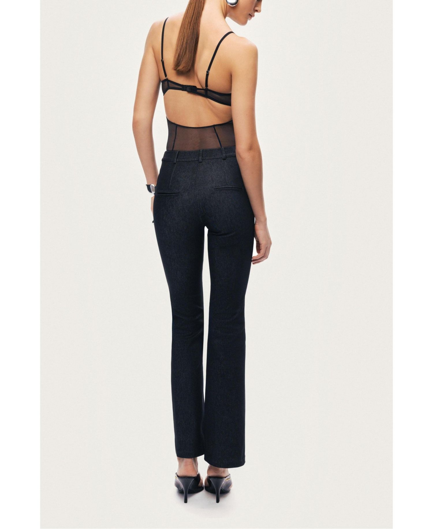 Women's High-Rise Tailored Straight-Leg Pants