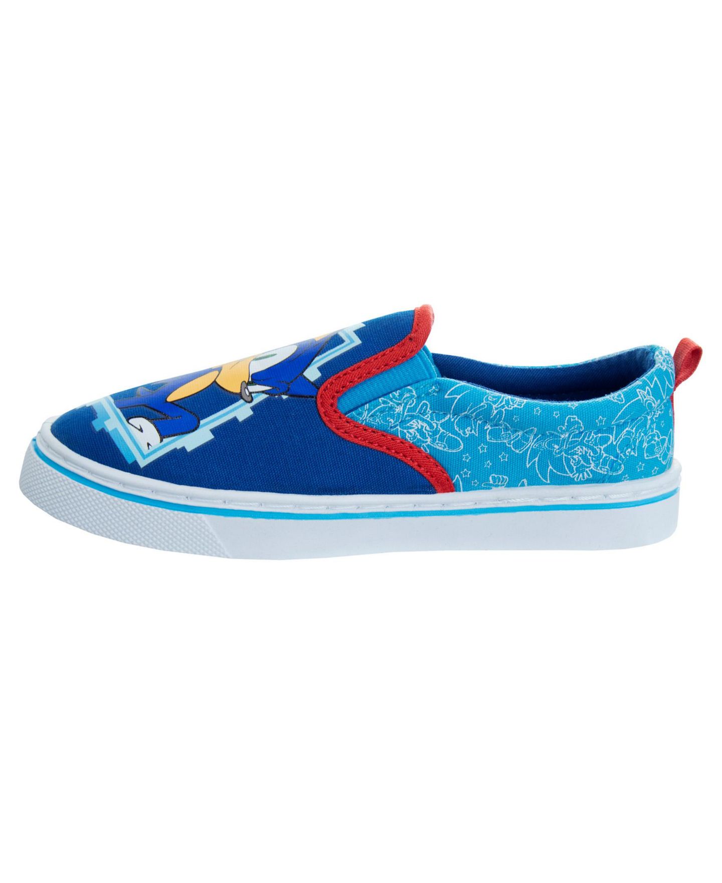 Кроссовки Sonic The Hedgehog Slip On Canvas Sneakers Comfort Fit Casual Wear для мальчиков, цвет: Синий — фото 5