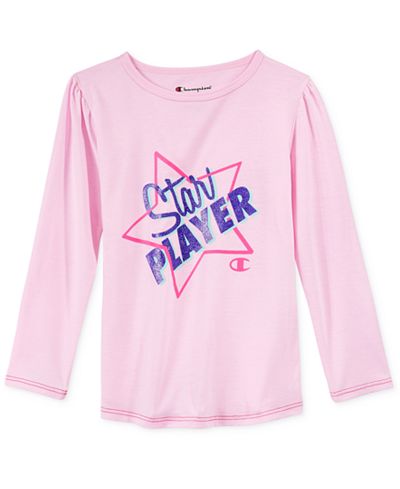 Champion Star Player Graphic-Print Long-Sleeve T-Shirt, Toddler & Little Girls (2T-6X)