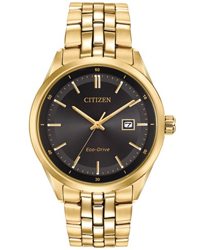 citizen watch men's gold tone stainless steel bracelet