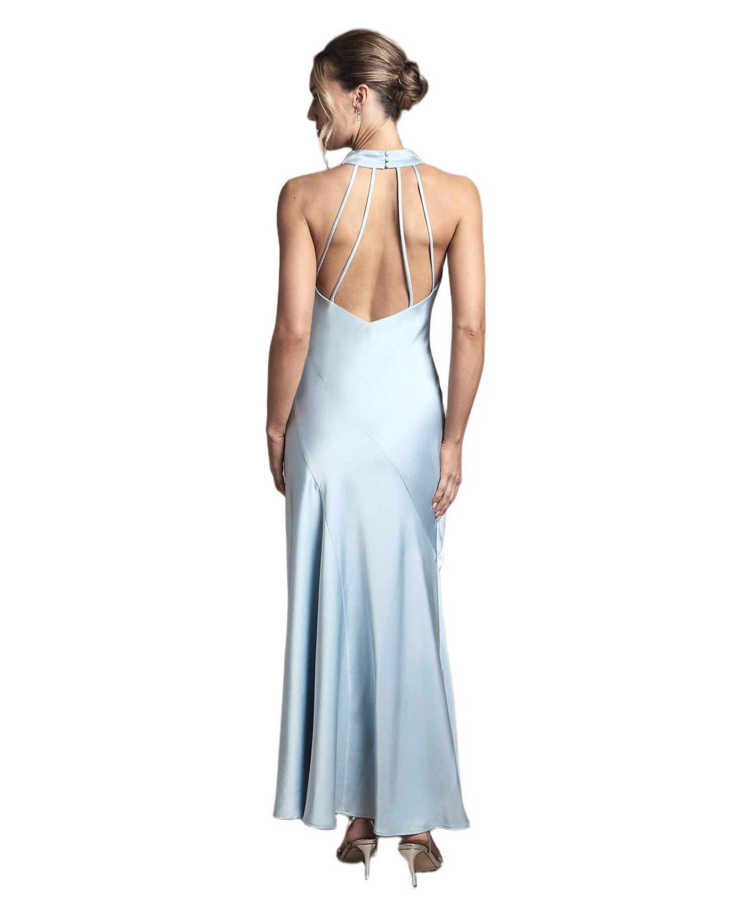 Women's Satin Maxi Bridesmaid Dress