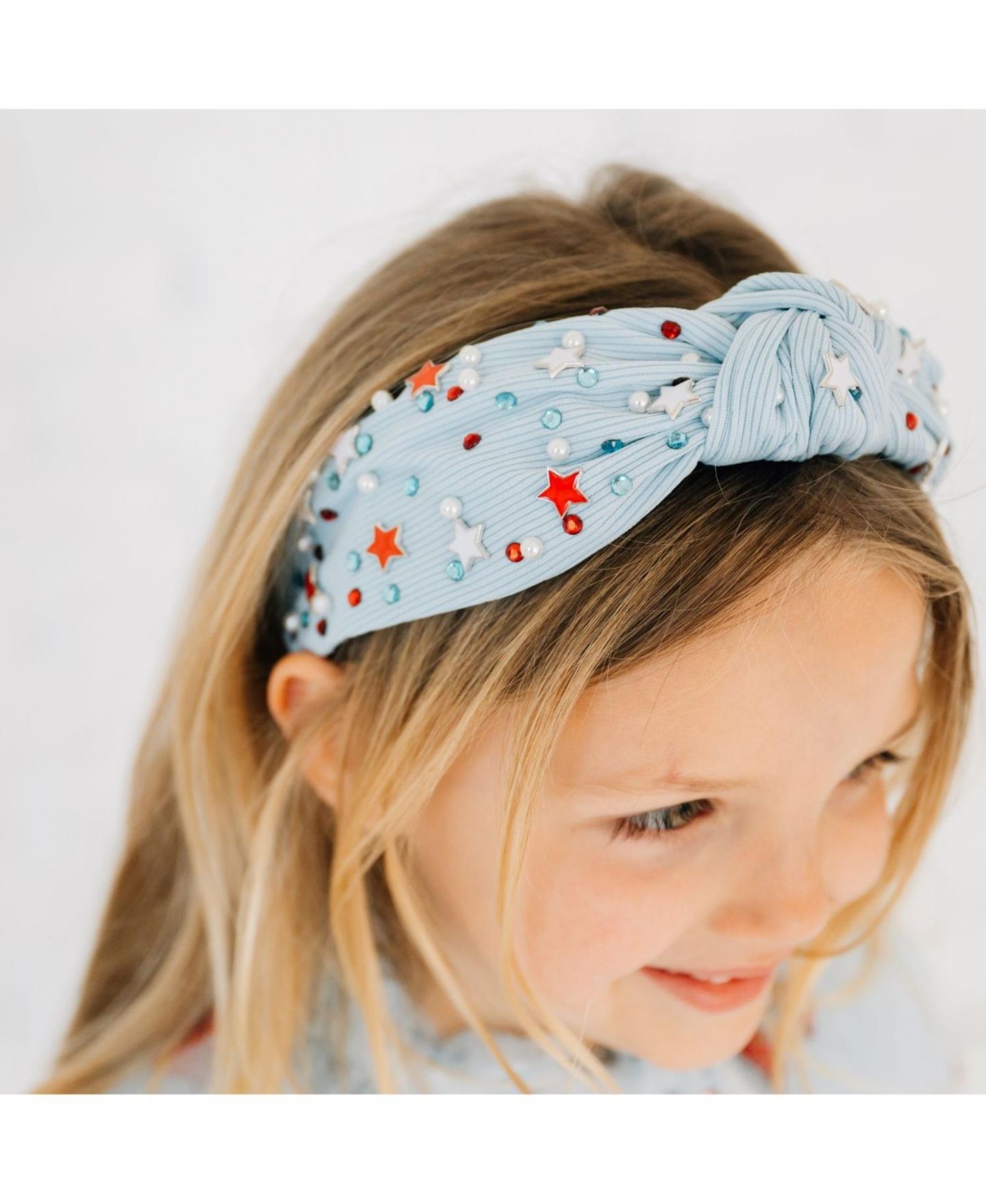Аксессуары для волос Sweet Wink USA Stars Gemstone Headband для девочек, цвет: Светлый синий — фото 3