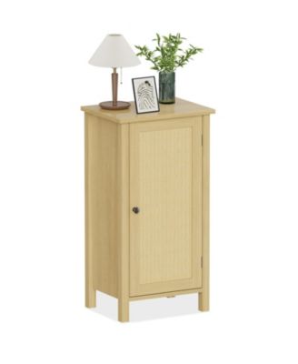 Nightstand for Bedroom, 16 in Farmhouse Boho Wood Bedside Table with Drawer, Steady Legs, Storage Accent Table
