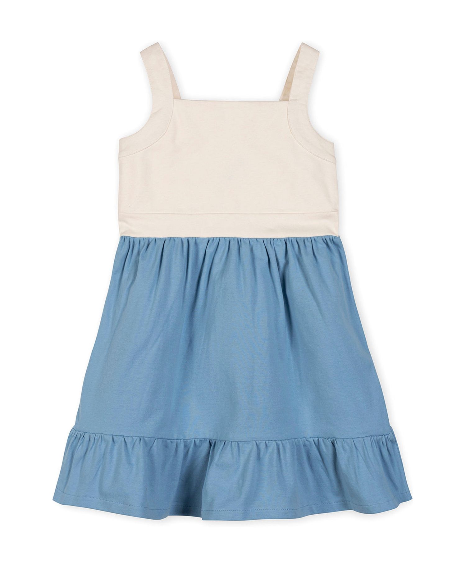 Little Girls Hope and Henry Organic Knit Tank Sundress with Flounce