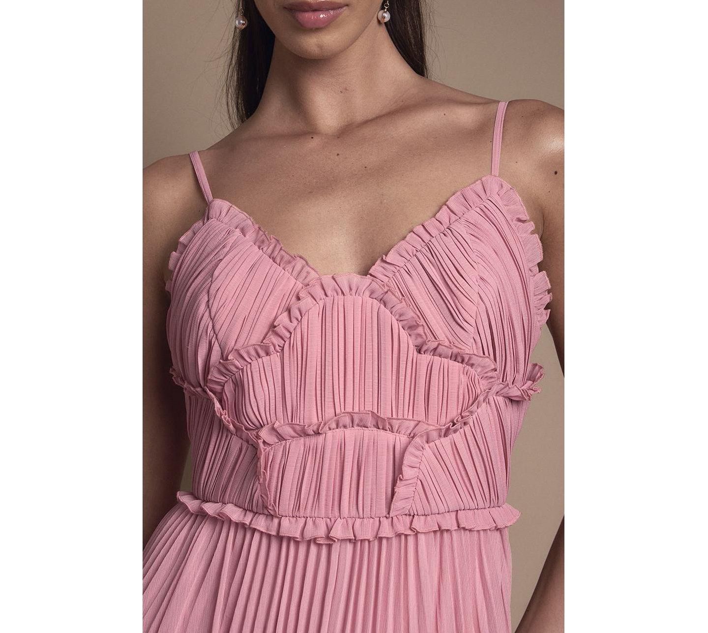 Женское платье Oasis Bridesmaid With Ruffle Detail, цвет: Розовый — фото 8