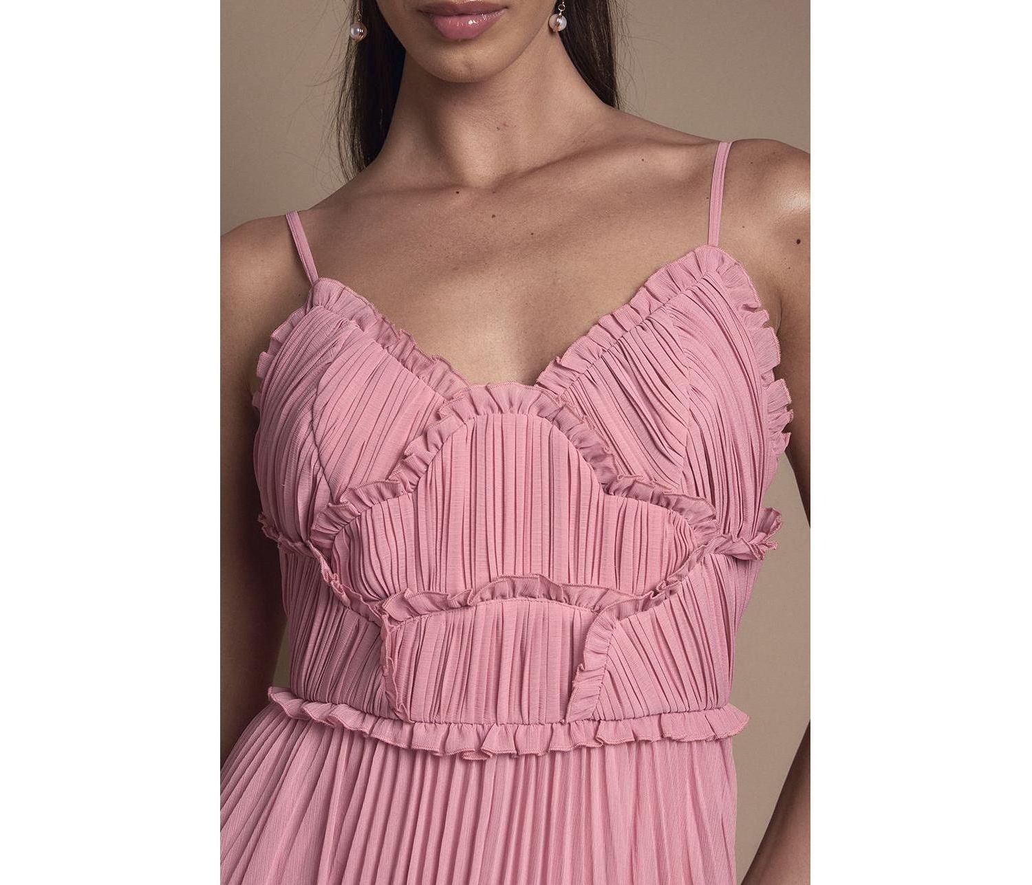 Women's Bridesmaid Dress With Ruffle Detail
