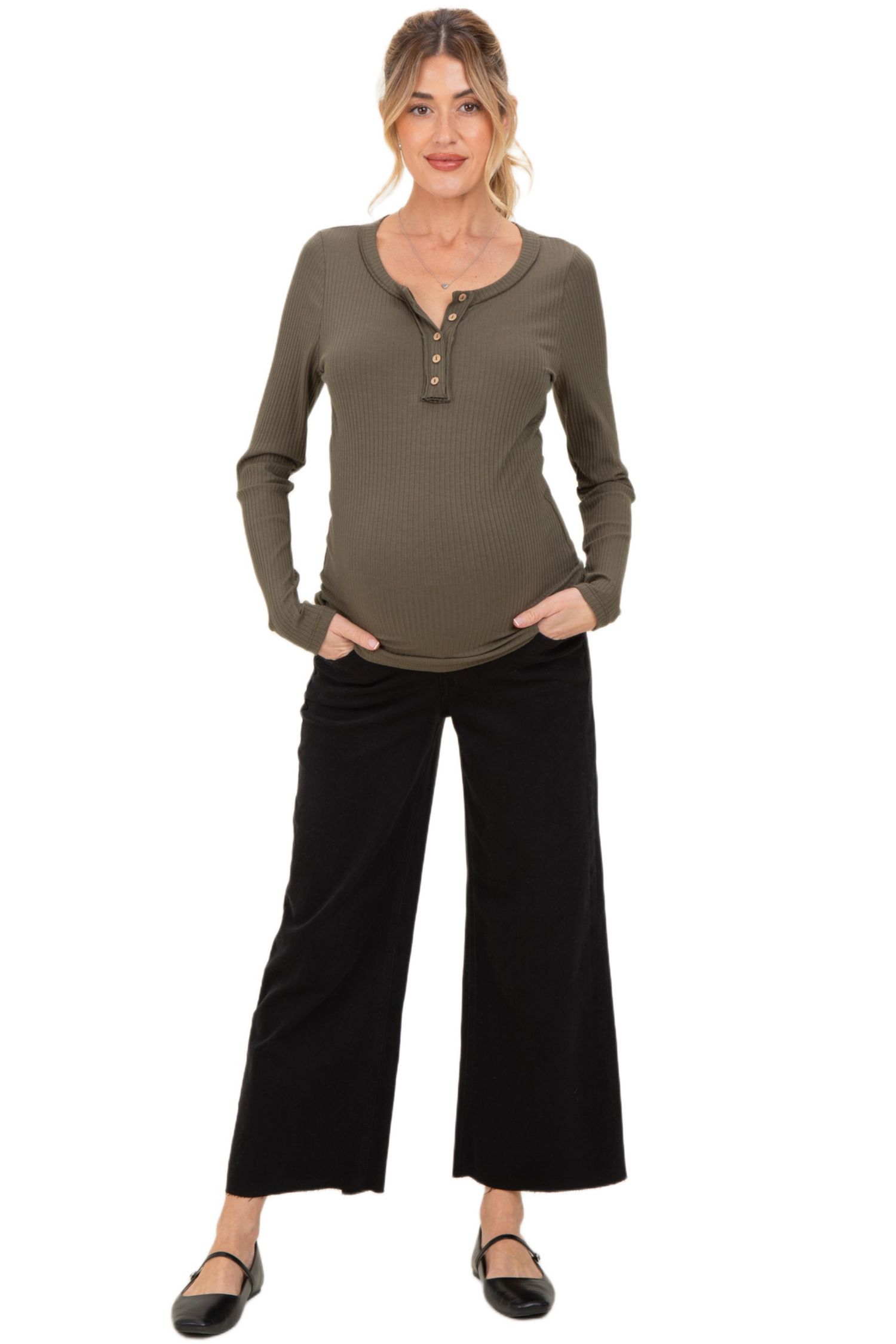 Women's Raw Hem Crop Wide Leg Jeans