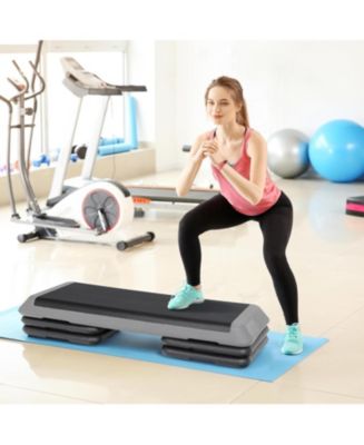 ZENY Exercise Aerobic Step Platform, Adjustable Fitness Stepper with 4 ...