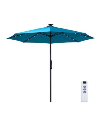 10 feet Electric Patio Umbrella with Remote and LED Light