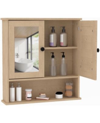 Bathroom Wall Cabinet - 23x22.1x5.1 Inch Medicine Cabinet with Adjustable Shelf, Wall Mounted Storage for Bathroom, Kitchen, Laundry Room