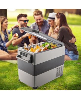 58 Quart Portable Car Refrigerator Dual Zone 12V 24V for Camping