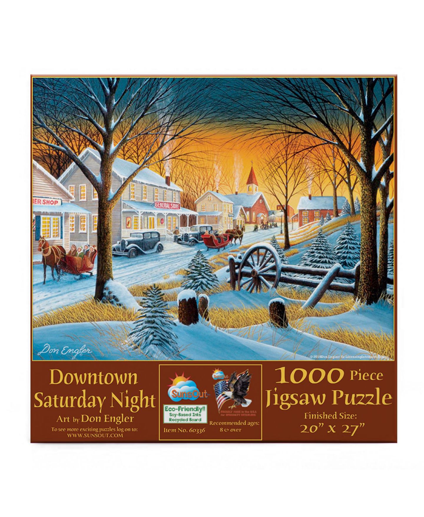 Детский пазл SunsOut Downtown Saturday Night 1000 Piece Jigsaw Puzzle, Ages 15+ — фото 4