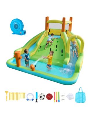 Bounce House Water Slide 13.3 x 11.4 Ft with Climbing Wall, Ages 3