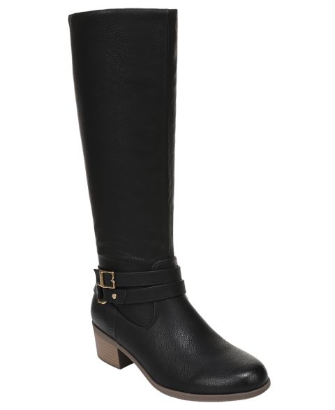 Женские ботинки Dr. Scholl's Ivy Zip Tall Boots, Regular & Wide Calf, цвет: Чёрная искусственная кожа