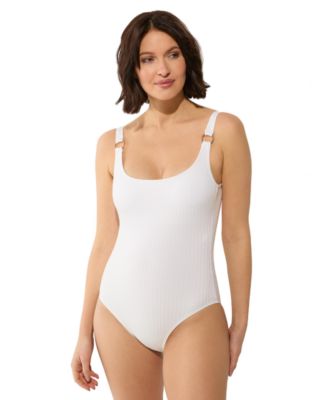 Michael Kors Women's Scoop Neck One-Piece Swimsuit