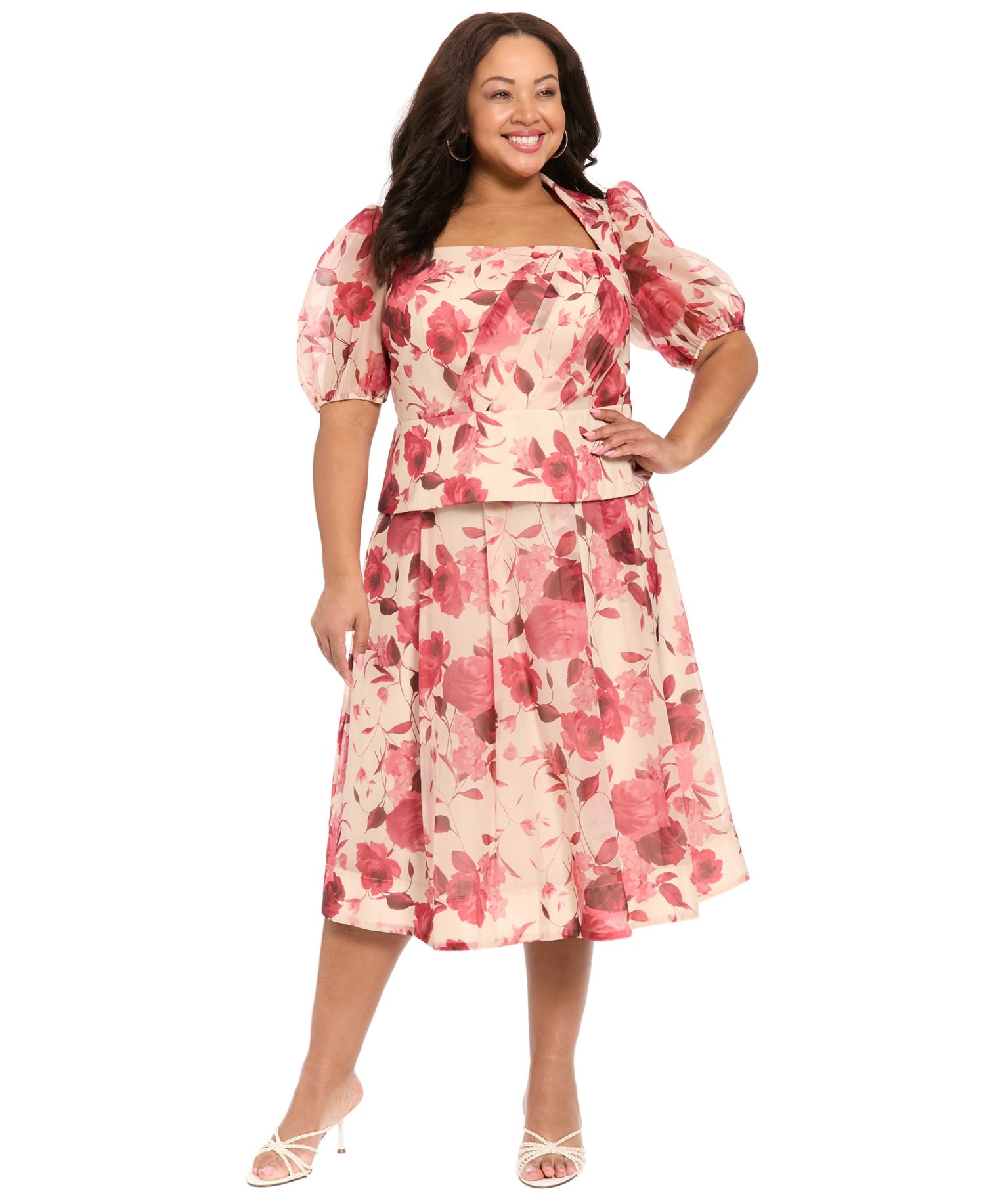 Plus A-Line Midi Skirt