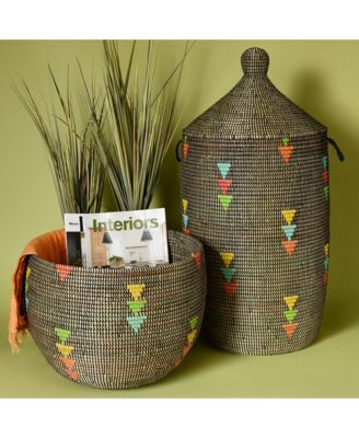 Prism Triangles Slender Laurel Hamper Basket