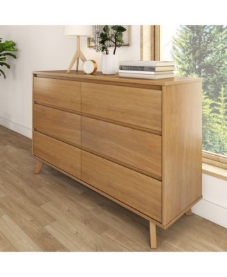 Max and Lily Max and Lily Solid Wood Scandinavian 6 Drawer Dresser
