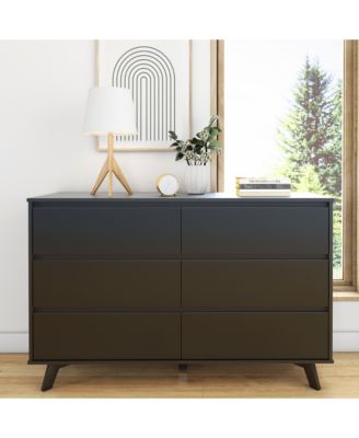 Max and Lily Max and Lily Solid Wood Scandinavian 6 Drawer Dresser