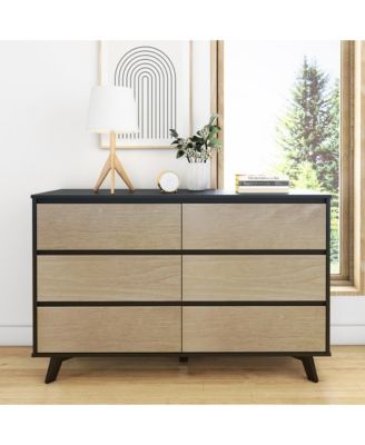 Max and Lily Max and Lily Solid Wood Scandinavian 6 Drawer Dresser