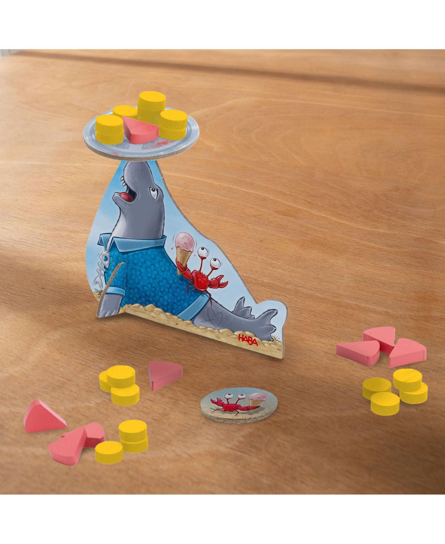 Детские настольные игры Haba Robbi Gelato - Kids Board Games for Ages 6 and up and Family Games for Kids and Adults, Wobbly Seal Balancing and Stacking Fun — фото 2